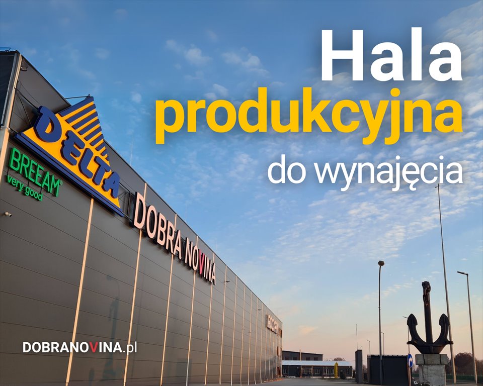 Nowoczesna hala magazynowa 800 m² z suwnicami - certyfikat BREEAM Elbląg, Nowina 32  800m2 Foto 1