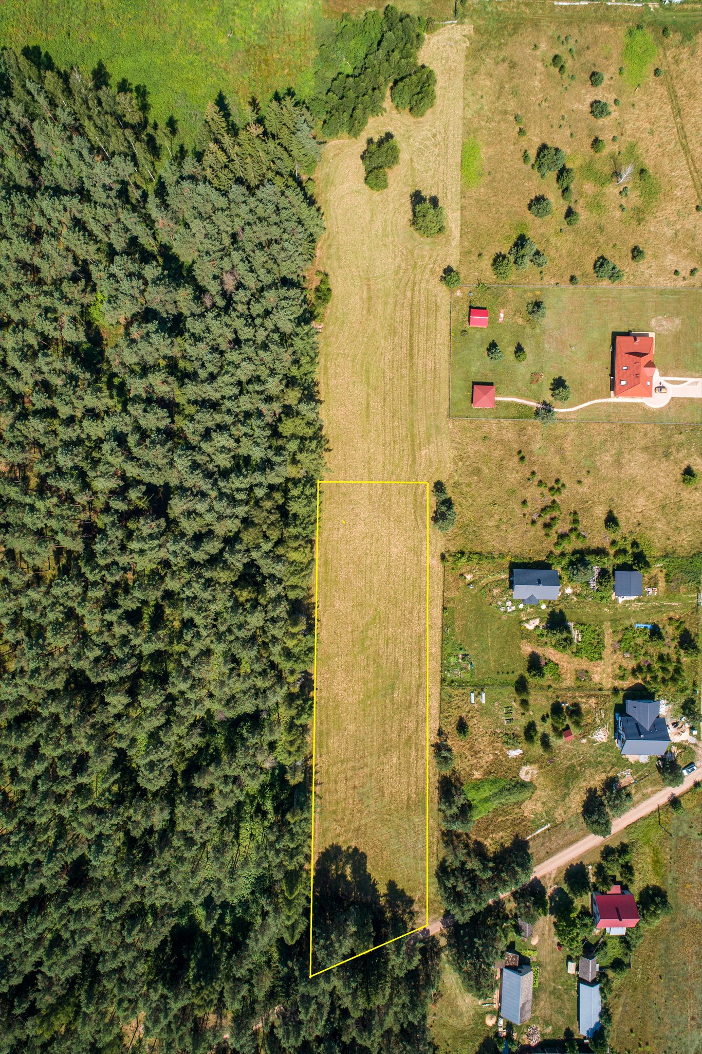 Działka 0,5 ha z warunkami zabudowy i lasem - własność: Gródek przechody