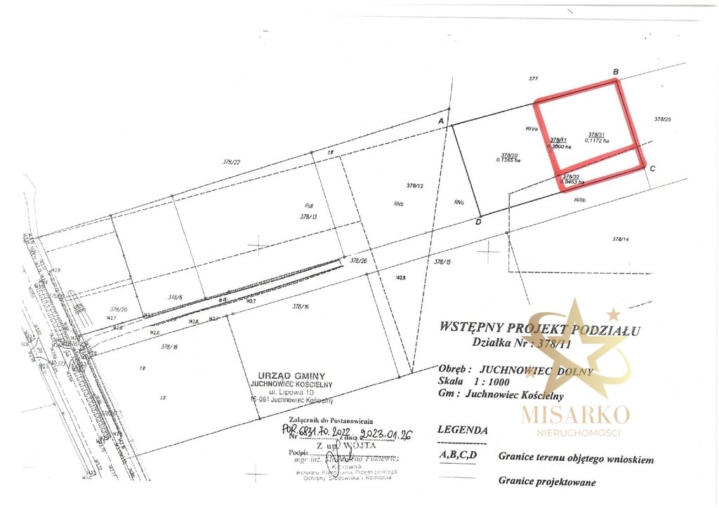 Działka budowlana 1475 m² z warunkami zabudowy w Juchnowcu Juchnowiec Dolny  1 475m2 Foto 1