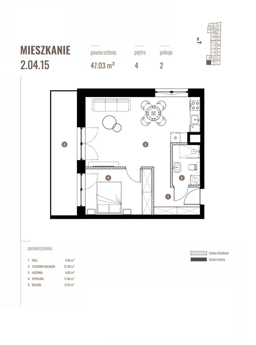 Mieszkanie dwupokojowe na sprzedaż Katowice, Koszutka, Katowicka  47m2 Foto 3