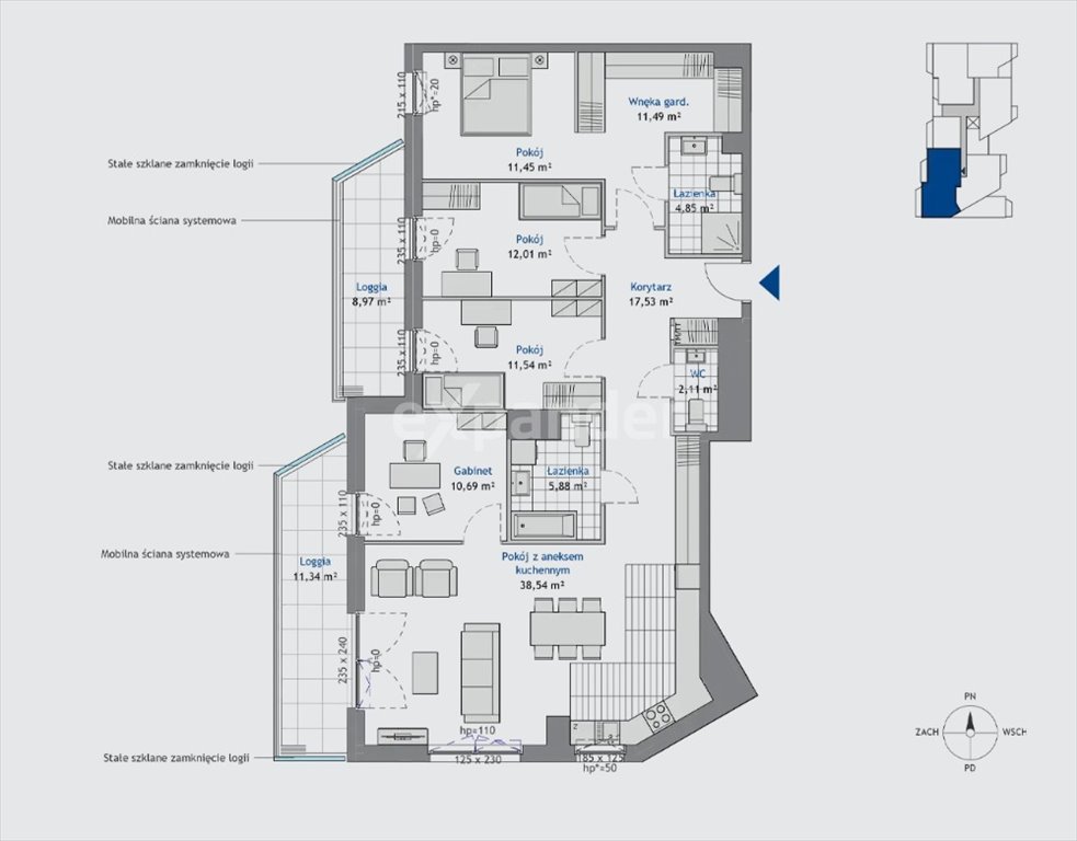 Mieszkanie na sprzedaż Gdańsk, Wrzeszcz Dolny, Aleja Gen. Józefa Hallera  125m2 Foto 1