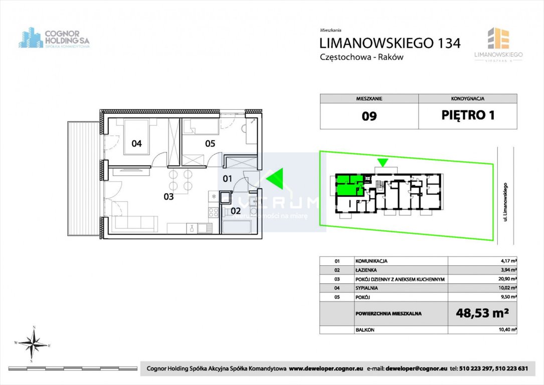 Mieszkanie trzypokojowe na sprzedaż Częstochowa, Raków  49m2 Foto 2