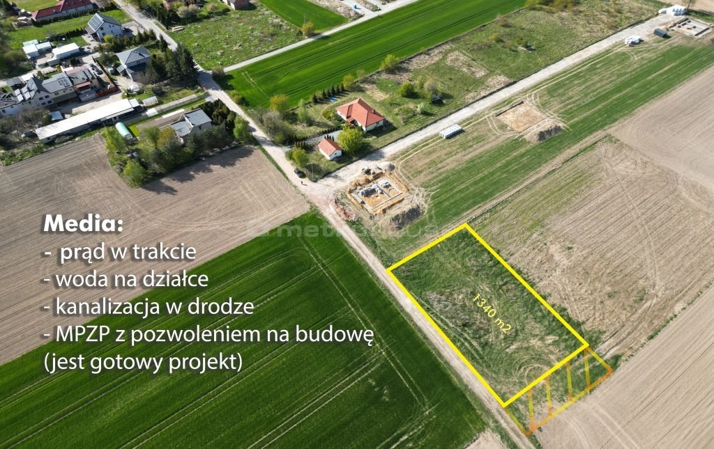 Działka 1340 m² z projektem domu w Sadowicach, cisza i natura Sadowice, Kolejowa  1 340m2 Foto 1