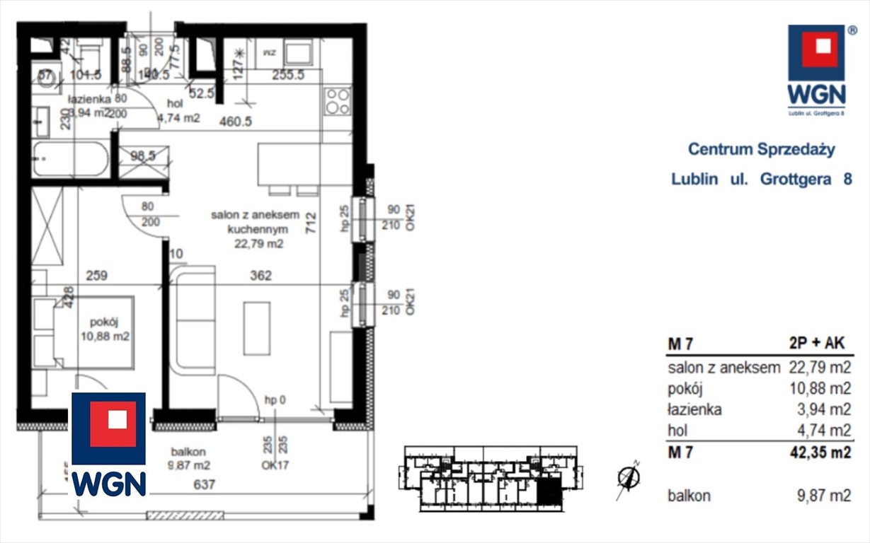 Mieszkanie dwupokojowe na sprzedaż Łęczna, Bobrowniki, Wierzbowa  42m2 Foto 2