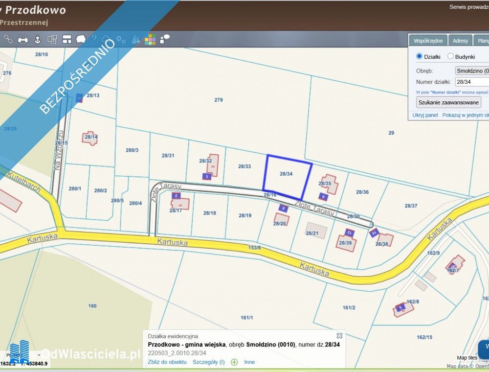 Działka budowlana 1100 m² z mediami, widok na lasy Smołdzino, Złote Tarasy  1 100m2 Foto 1