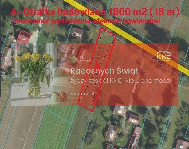 Duża działka 18 arów przy szosie z możliwością podziału Stoczek-Kolonia  1 800m2 Foto 1