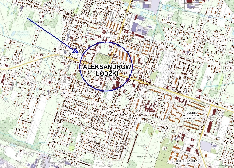 Na sprzedaż działka inwestycyjna 1269 m² z budynkiem i pełną infrastrukturą Aleksandrów Łódzki  1 269m2 Foto 1