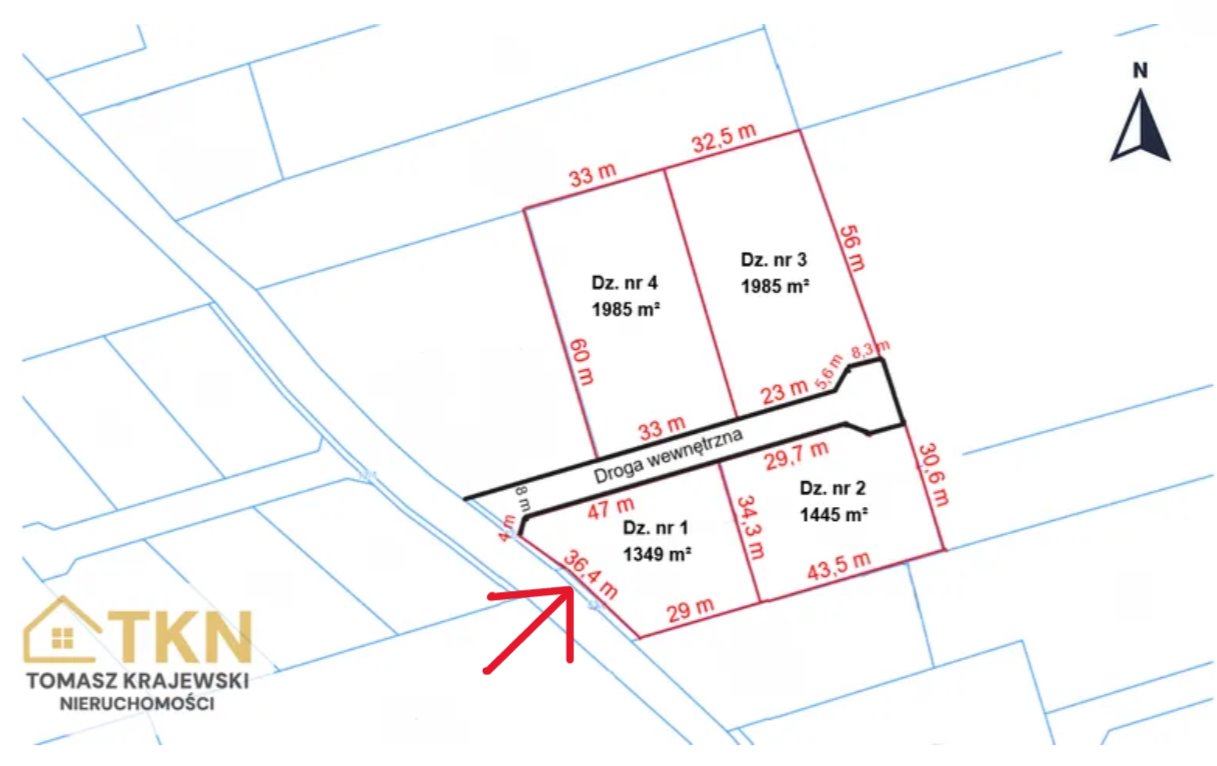 Działka 1349 m² w Niemieryczewie - lasy i rekreacja Niemieryczew, Niemieryczew  1 349m2 Foto 1