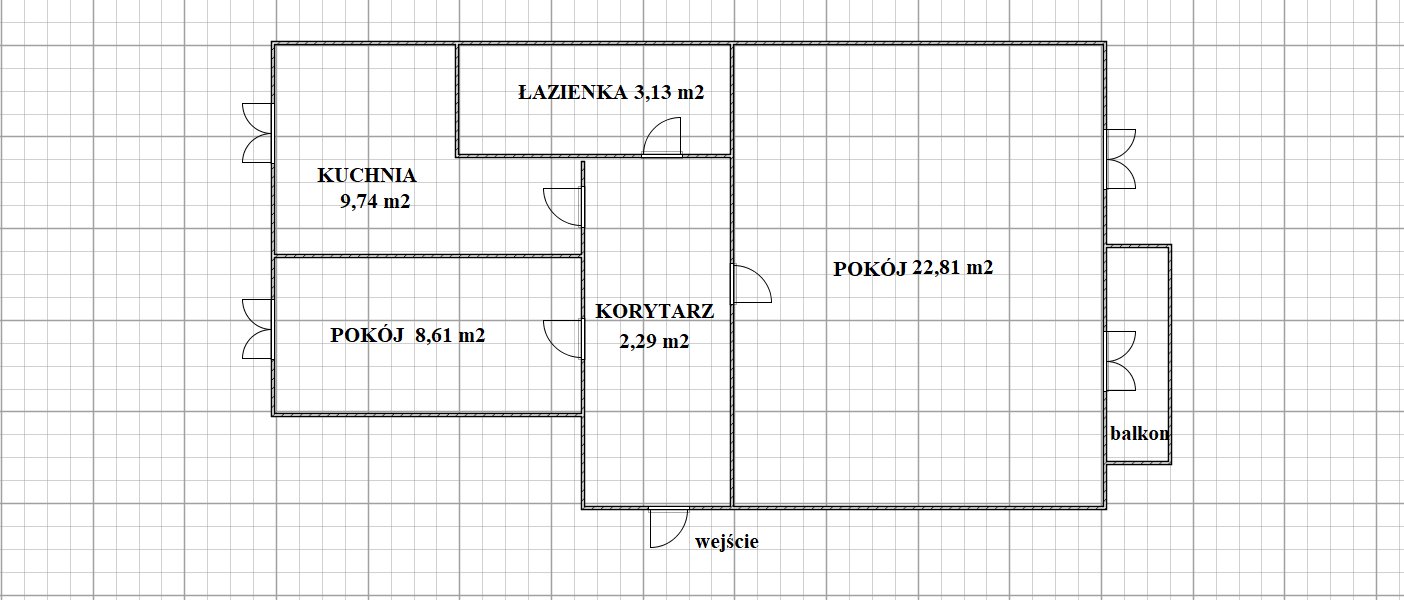 Mieszkanie dwupokojowe na sprzedaż Konin  47m2 Foto 11