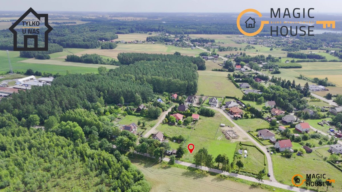 Działka 1310 m² pod zabudowę w Borzechowie blisko jeziora Borzechowo, Topolowa  1 310m2 Foto 1