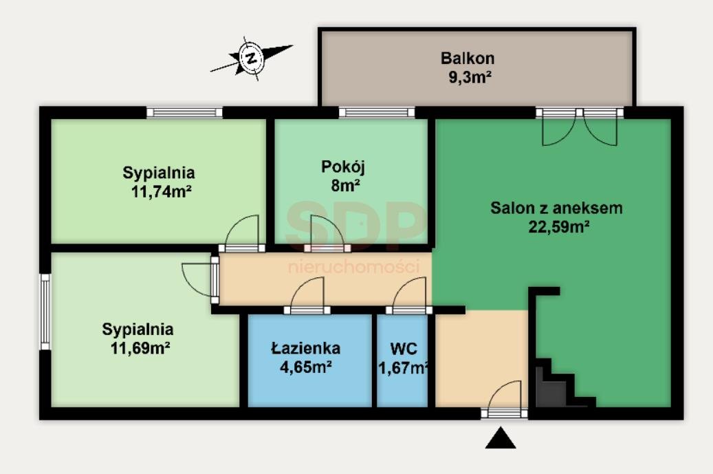 Mieszkanie czteropokojowe  na sprzedaż Wrocław, Fabryczna, Stabłowice, Stabłowicka  70m2 Foto 1