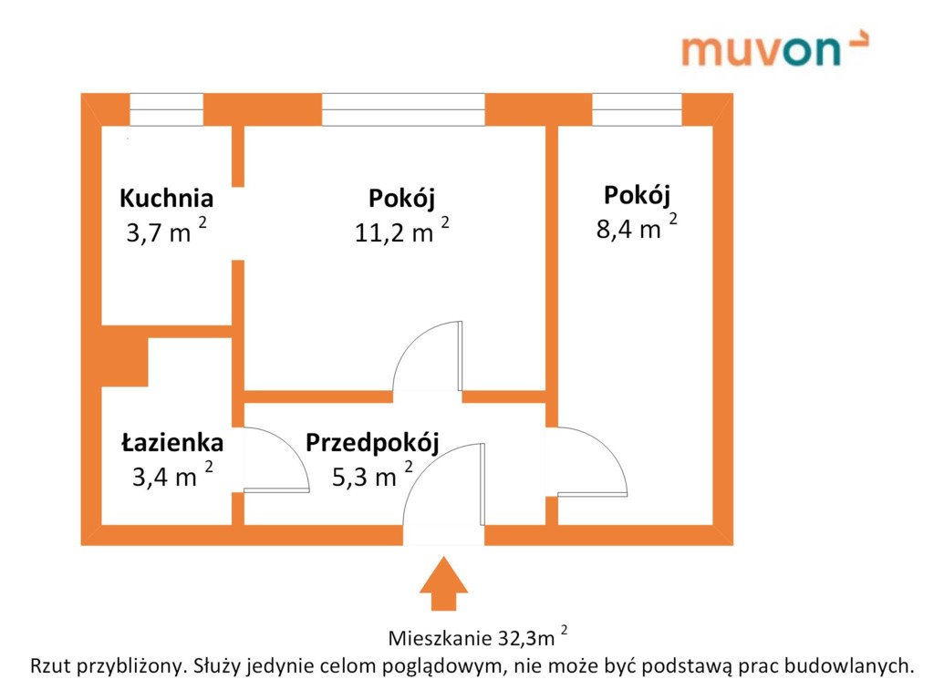 Mieszkanie dwupokojowe na sprzedaż Zgierz, Bolesława Leśmiana  32m2 Foto 3