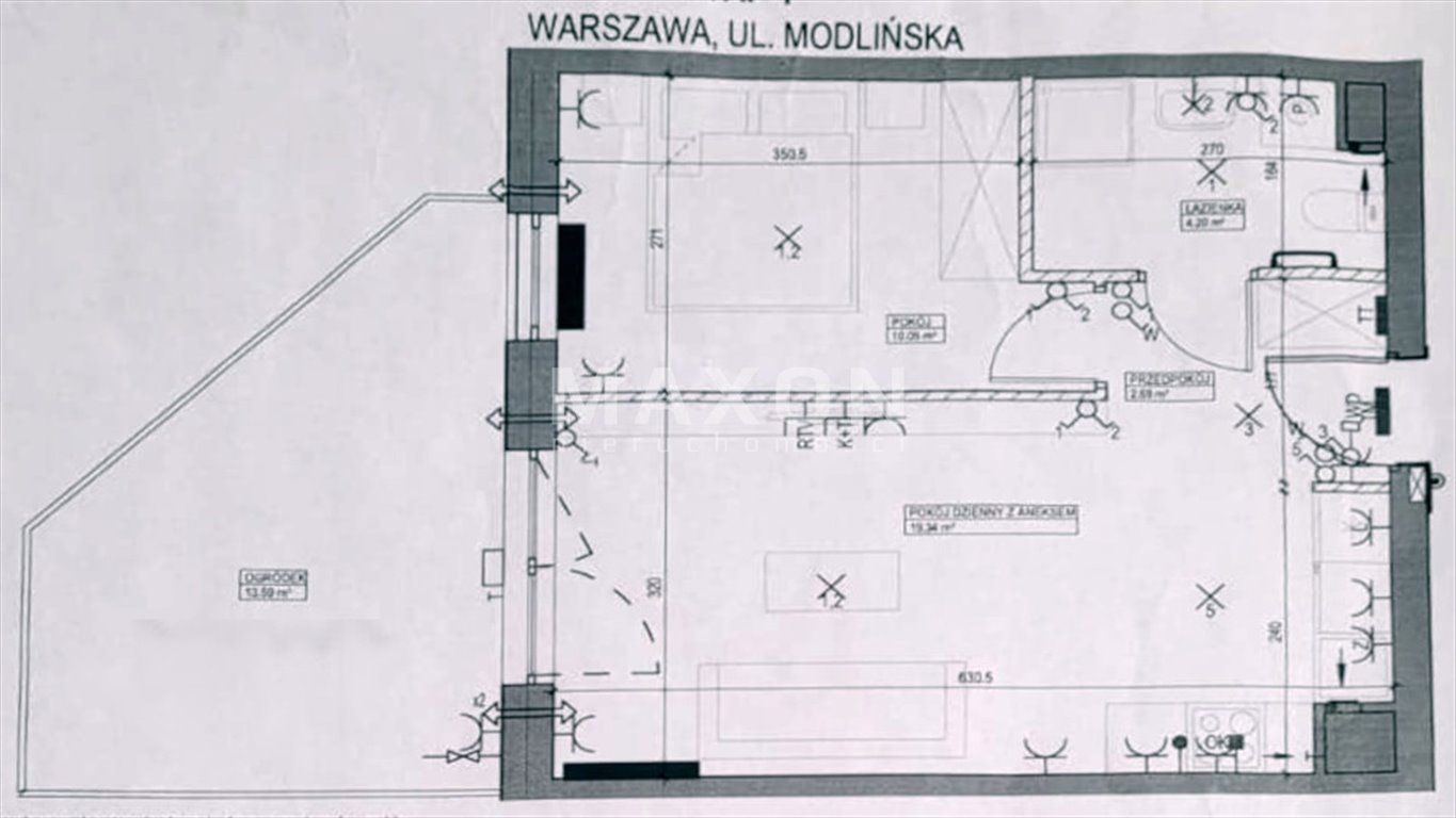 Mieszkanie dwupokojowe na wynajem Warszawa, Białołęka, ul. Modlińska  37m2 Foto 12