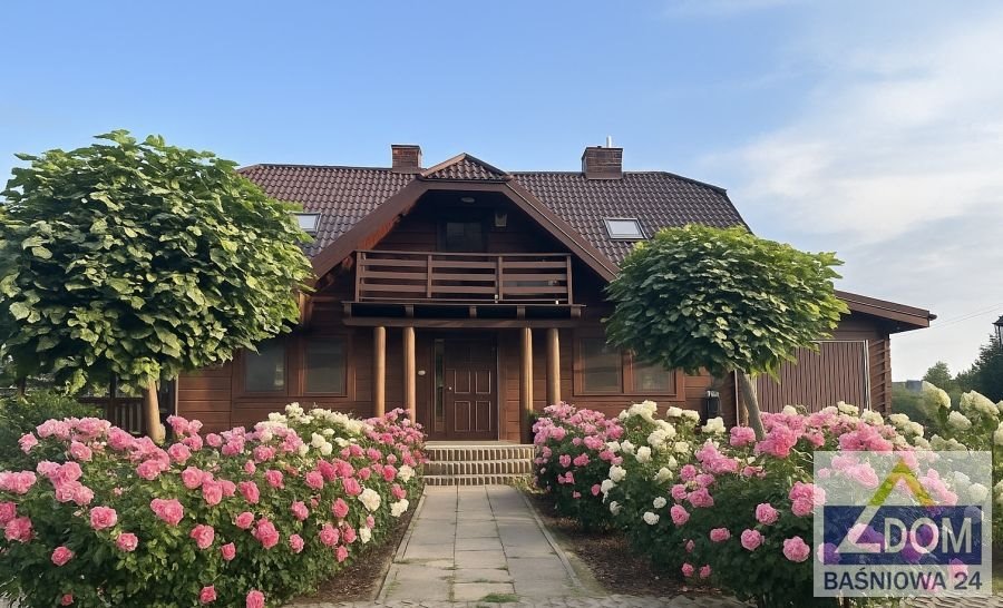 Drewniany dom z bali 142m2 z garażem i dużą działką Krasienin, Krasienin Kolonia  142m2 Foto 1