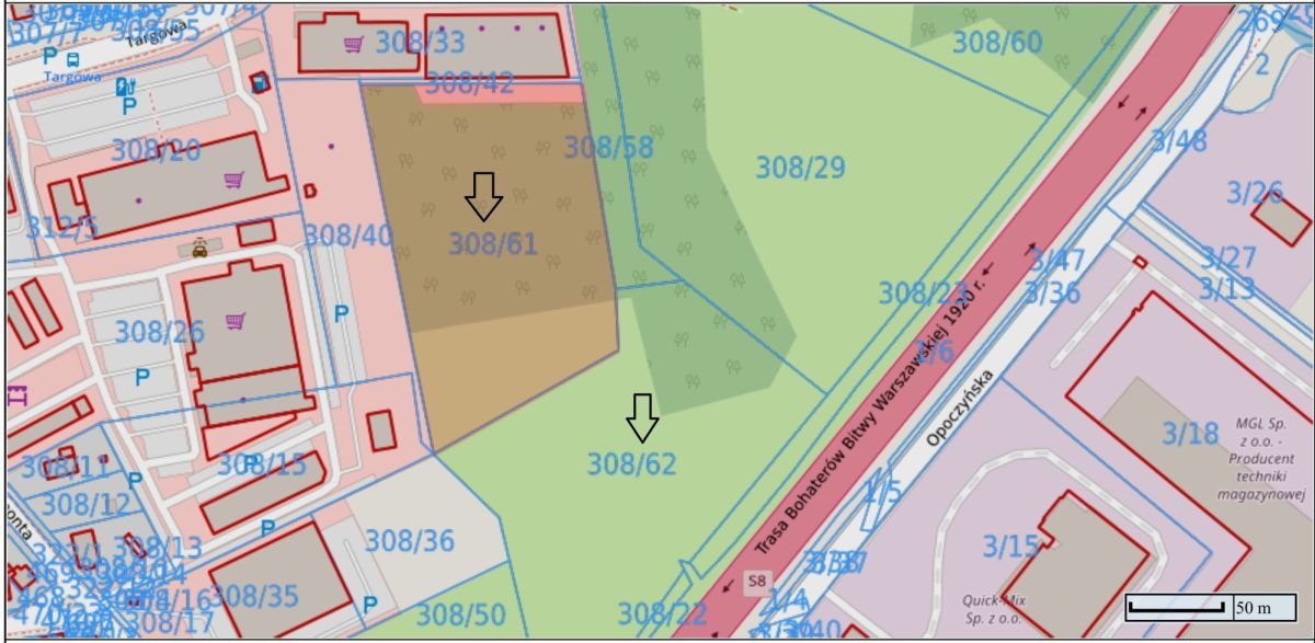 Sprzedam działki inwestycyjne w Rawie Mazowieckiej 54 tys. m² Rawa Mazowiecka, Targowa  53 978m2 Foto 1