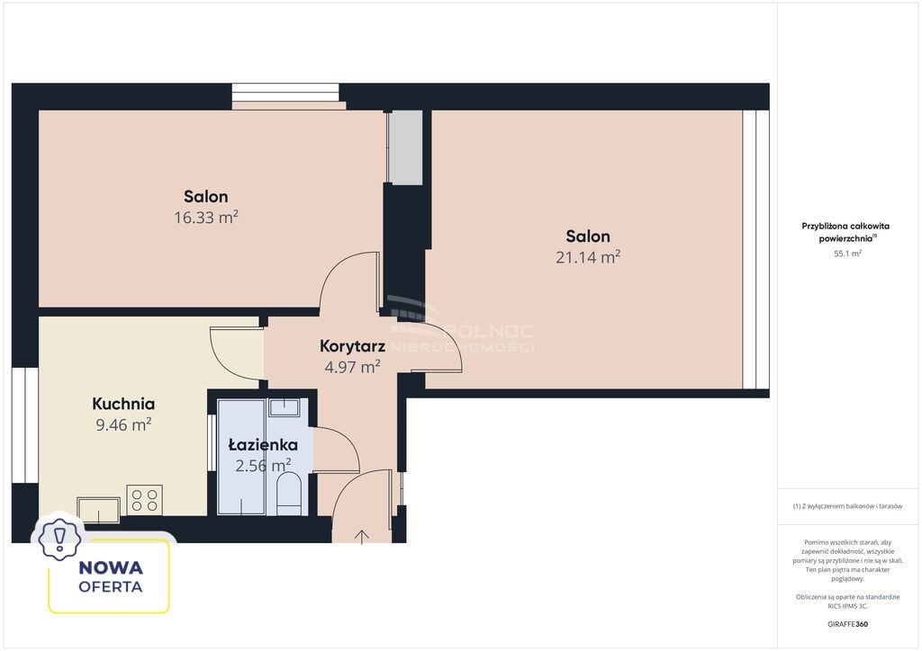 Mieszkanie dwupokojowe na sprzedaż Białystok, Os. Mickiewicza  54m2 Foto 1