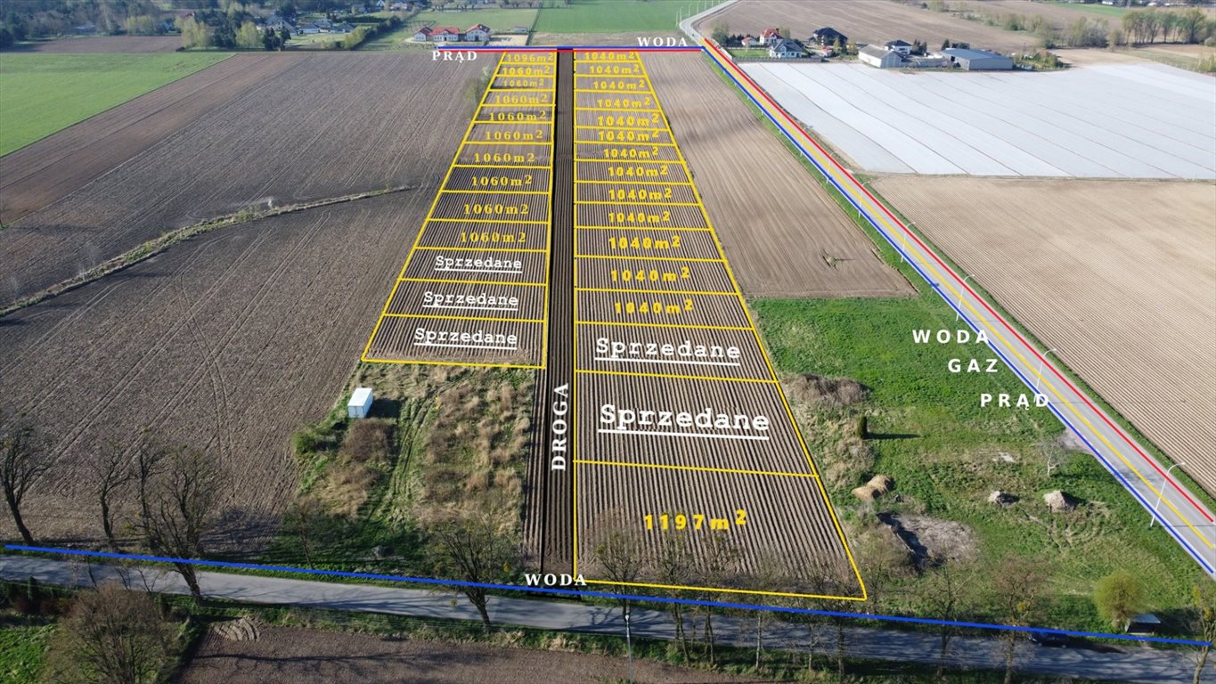 Działki budowlane w Pawłowicach, 1040 m², media, spokojna okolica Pawłowice, Pawłowice  1 040m2 Foto 1