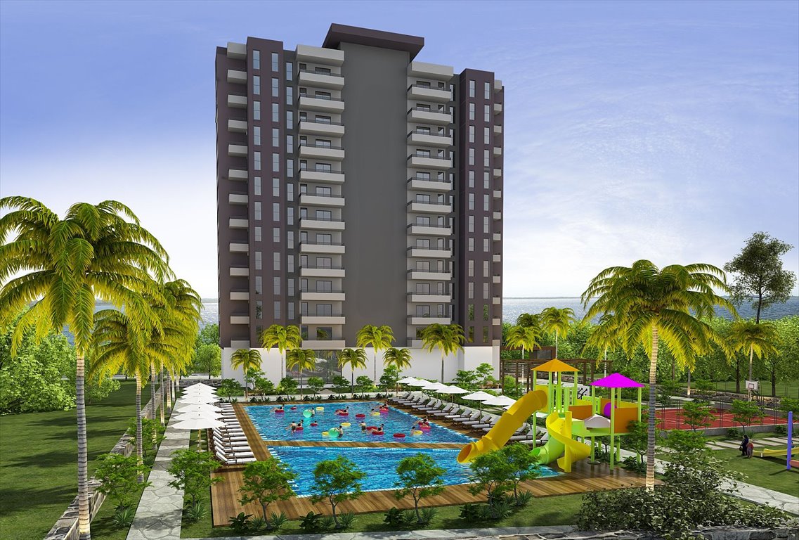 Nowoczesny apartament z basenem i widokiem na morze Turcja, Mersin, Deniz, Mezitli, Mersin  88m2 Foto 1