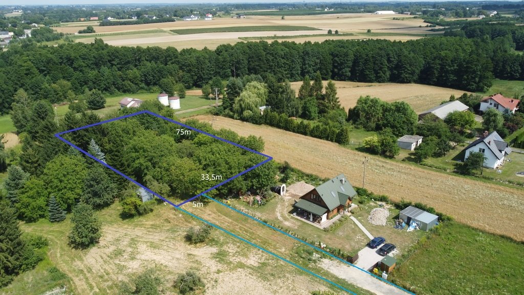 Działka 25 ar z mediami, las, dom w Motyczu Motycz  2 530m2 Foto 1