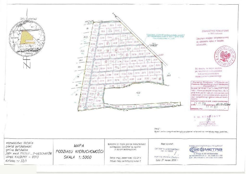Działki 3000 m2 pod zabudowę w Kałdunach, blisko Bełchatowa Kałduny  3 000m2 Foto 1
