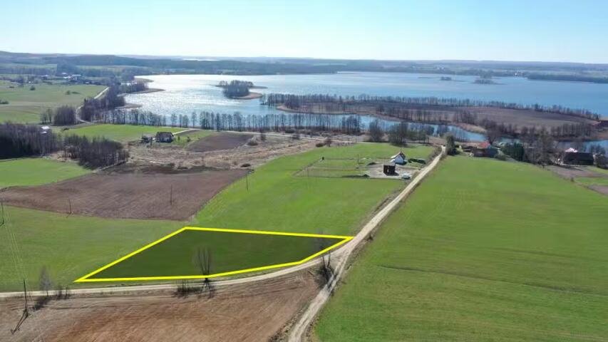 Działka budowlana z linią brzegową jeziora Gawlik 3386 m² Grądzkie  3 386m2 Foto 1