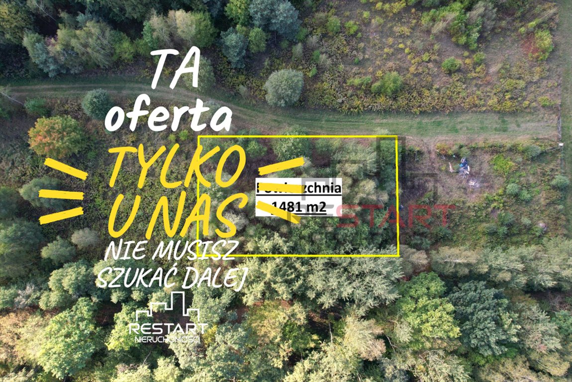 Działka 1481 m² pod zabudowę w Bartoszówce, las, media Bartoszówka, Borówkowa  1 481m2 Foto 1