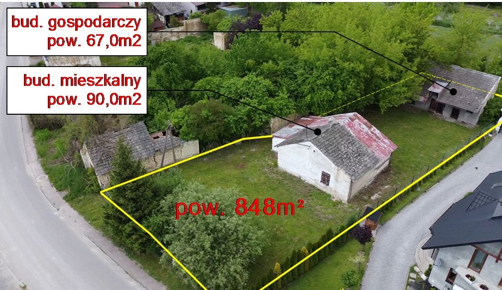 Działka budowlana na sprzedaż Tarłów  848m2 Foto 1