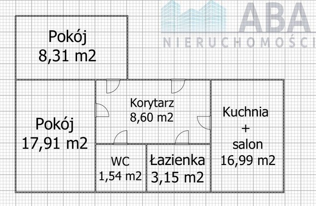 Mieszkanie trzypokojowe na sprzedaż Konin, Chopina  57m2 Foto 10