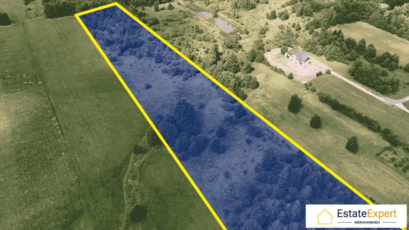 Działka 1,07 ha z domkiem, media, las, pola, spokojna okolica Zalezianka, Zalezianka  10 716m2 Foto 1