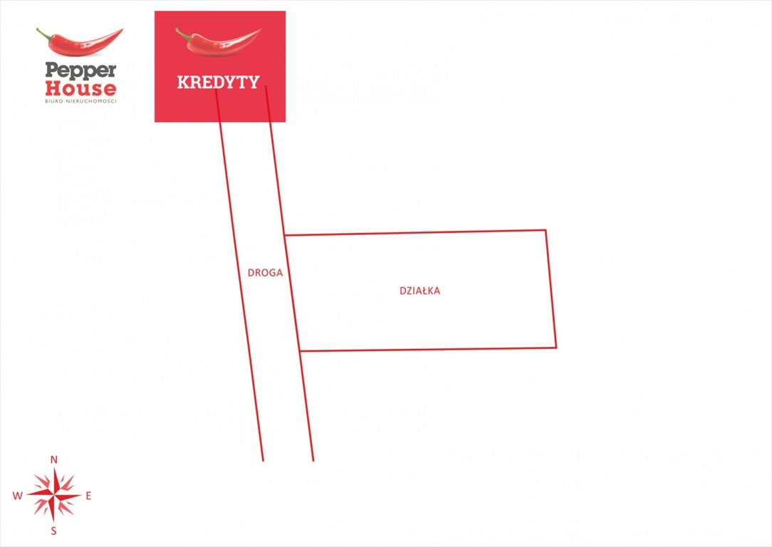 Działka budowlana na sprzedaż Łężyce, Brzozowa  1 150m2 Foto 1