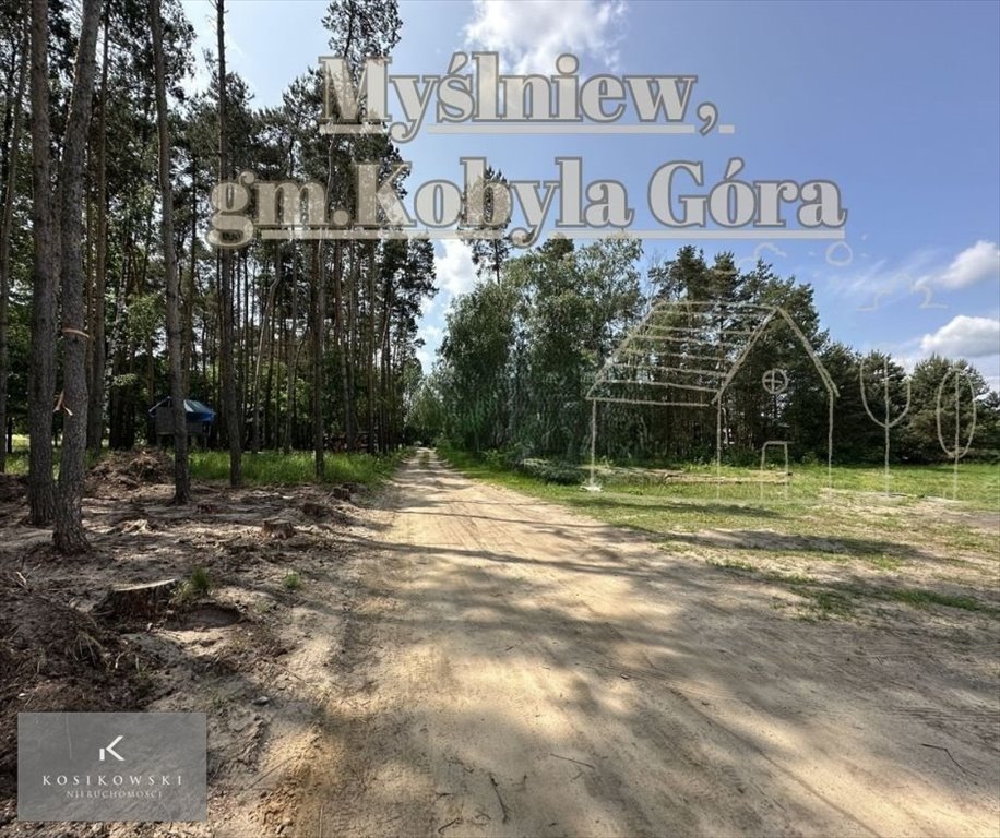 Działka budowlana 2168 m² z mediami i MPZP w Myślniewie Myślniew  2 168m2 Foto 1