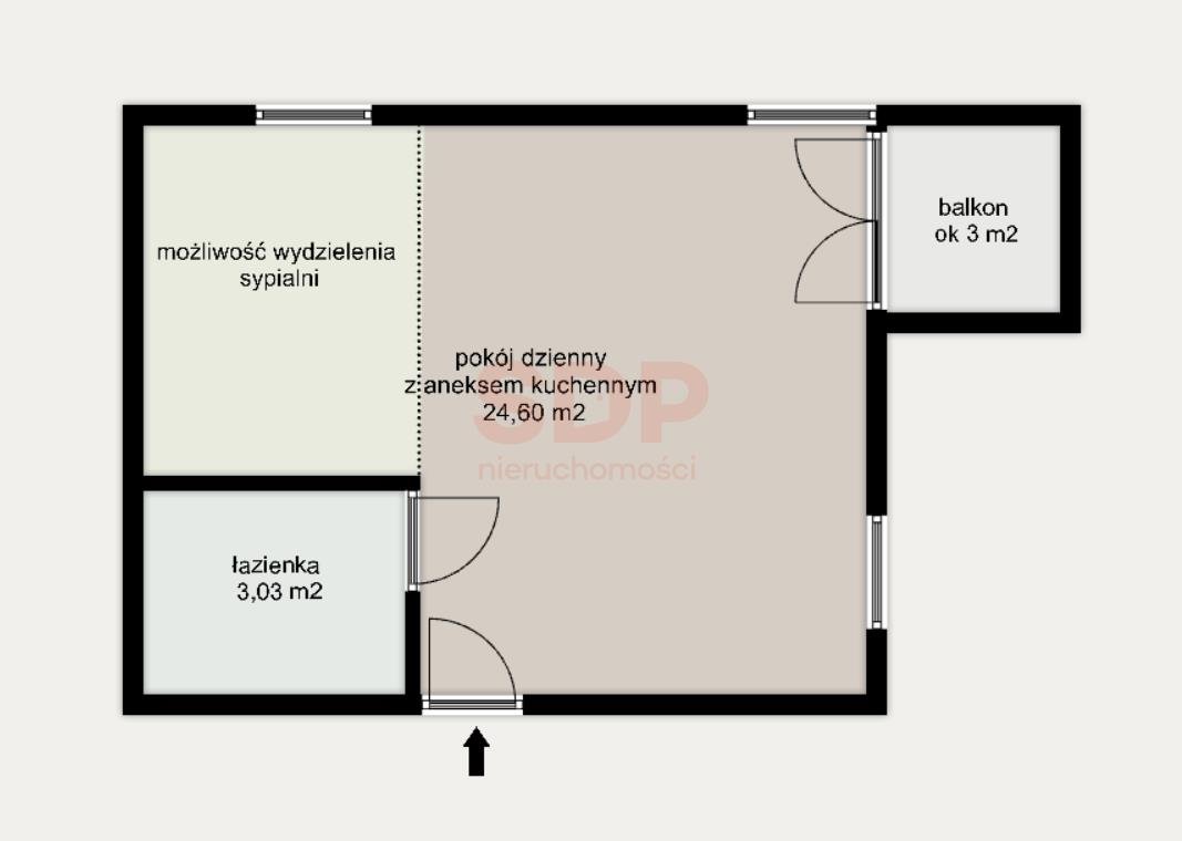 Kawalerka na sprzedaż Wrocław, Śródmieście, Ołbin, Mikołaja Reja  28m2 Foto 3