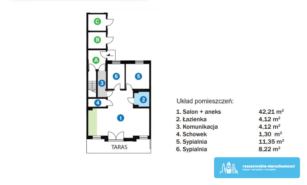 Mieszkanie trzypokojowe na sprzedaż Rzeszów, al. gen. Władysława Sikorskiego  71m2 Foto 7