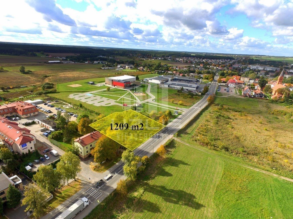 Działka inwestycyjna z widokiem na mury w centrum Skarszew. Skarszewy, Kościerska  1 209m2 Foto 1