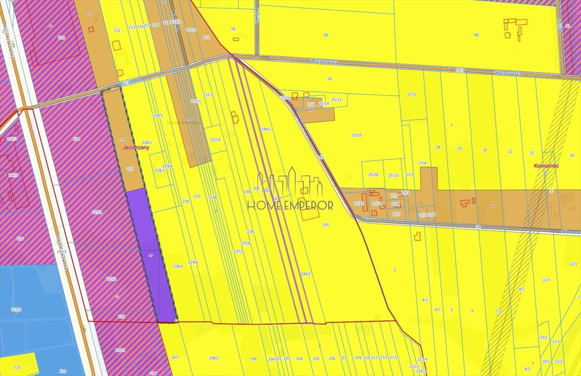 Działka rolna 18 100 m² z wodą i mediami, bez zabudowy Jeziorzany, Ogrodowa  18 100m2 Foto 1