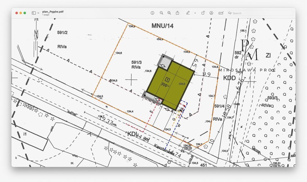 Działka budowlana na sprzedaż Pęgów  1 700m2 Foto 12