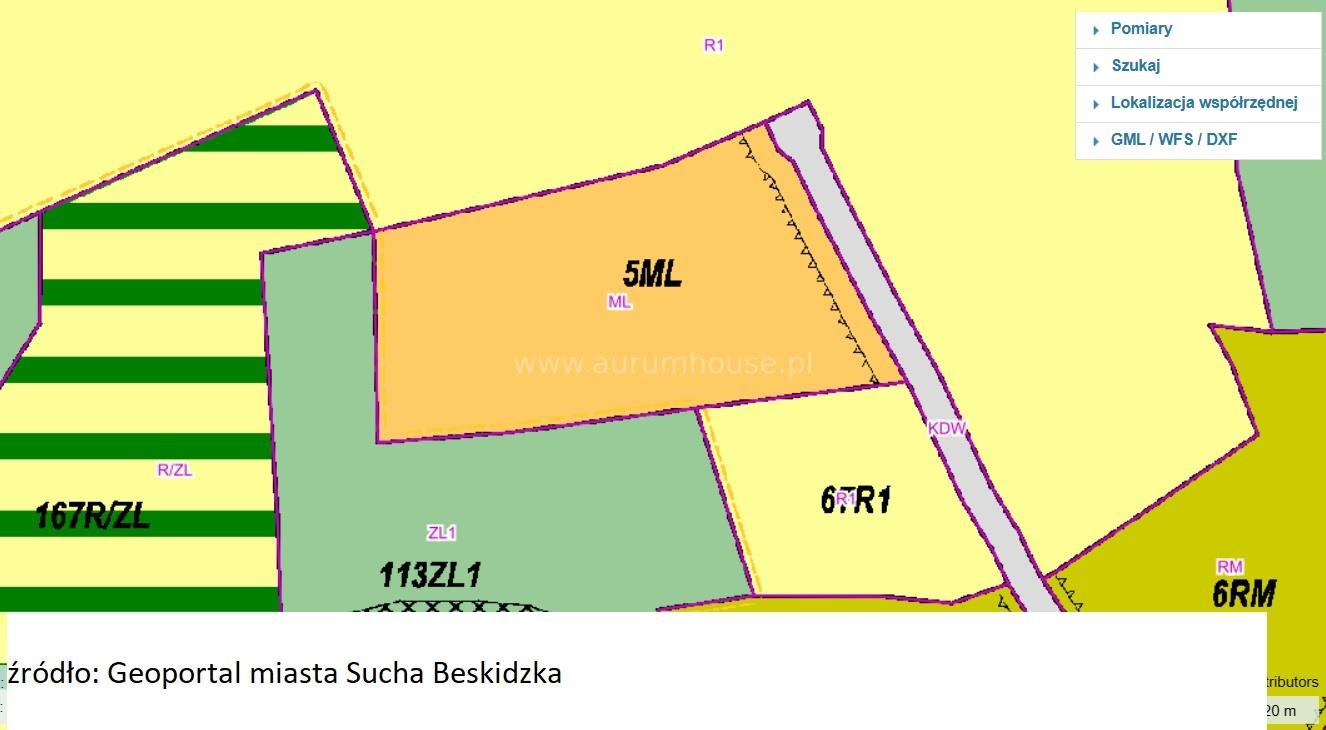 Działka budowlana na sprzedaż Sucha Beskidzka, Korczaki  3 443m2 Foto 2