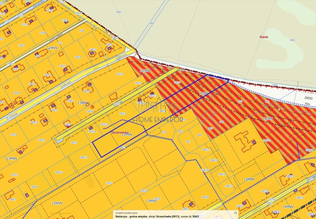 Sprzedam działkę 9385 m² z planem pod dom i usługi Strzeniówka, Komorowska  9 385m2 Foto 1
