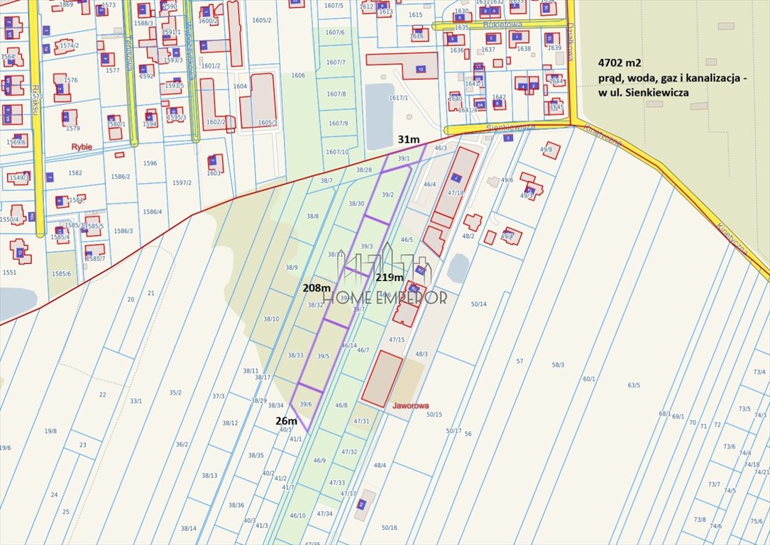 Działka budowlana na sprzedaż Jaworowa, Sienkiewicza  4 702m2 Foto 1
