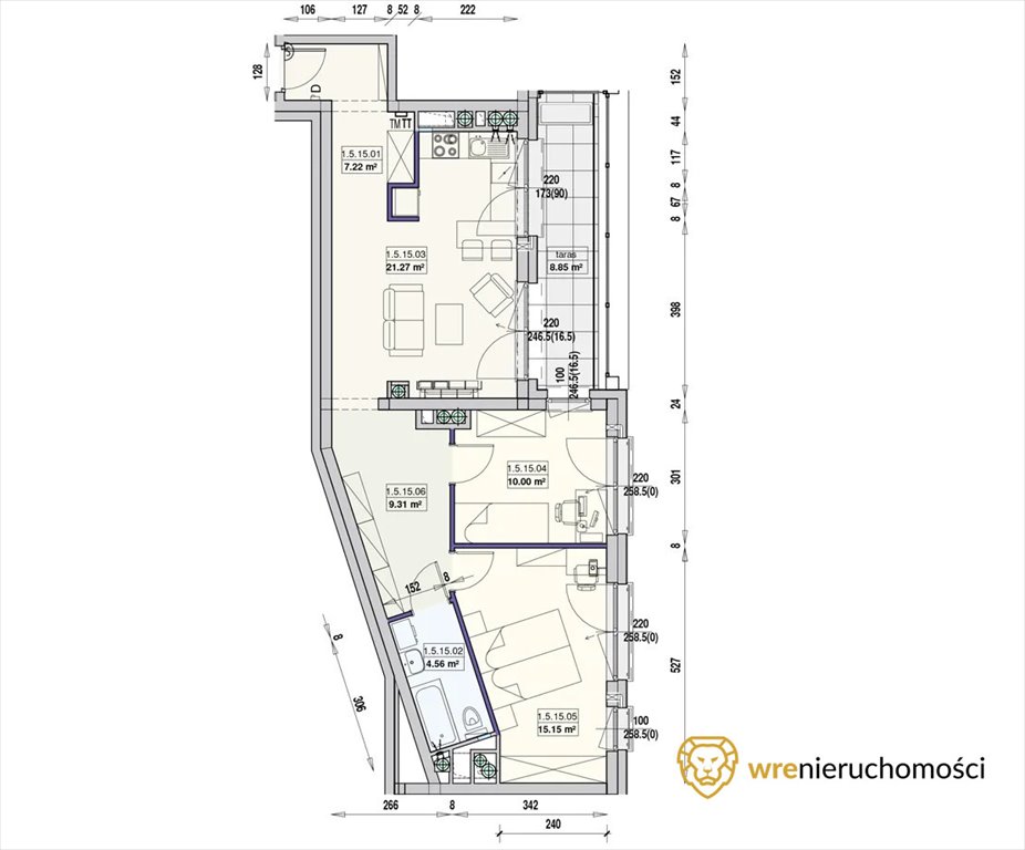 Mieszkanie trzypokojowe na sprzedaż Wrocław, Przedmieście Oławskie  68m2 Foto 3