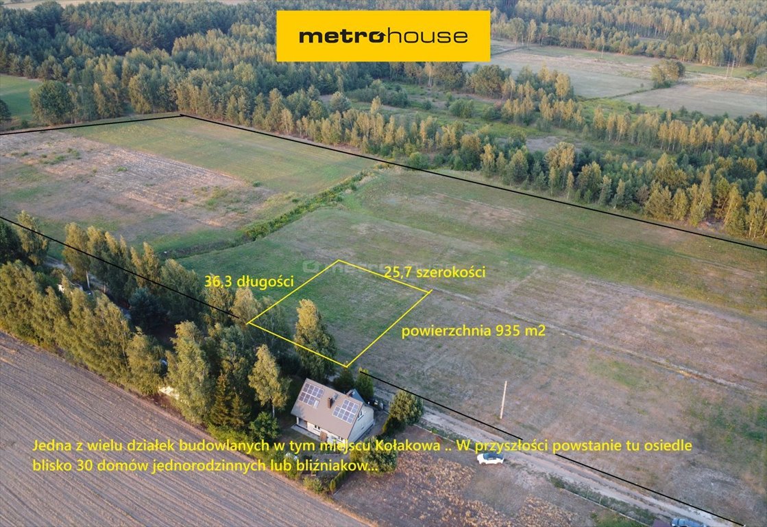 Działka budowlana na sprzedaż Kołaków  935m2 Foto 1