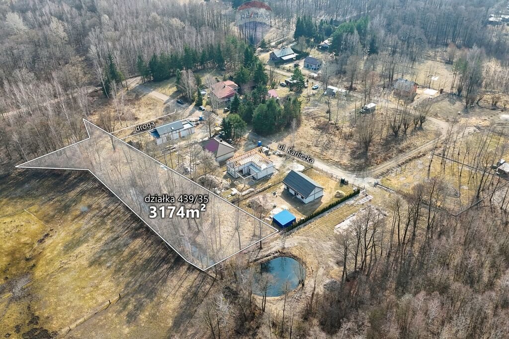 Działka 3174 m² z stawem i warunkami pod dom wśród drzew Budy Michałowskie, Karliczka  3 174m2 Foto 1