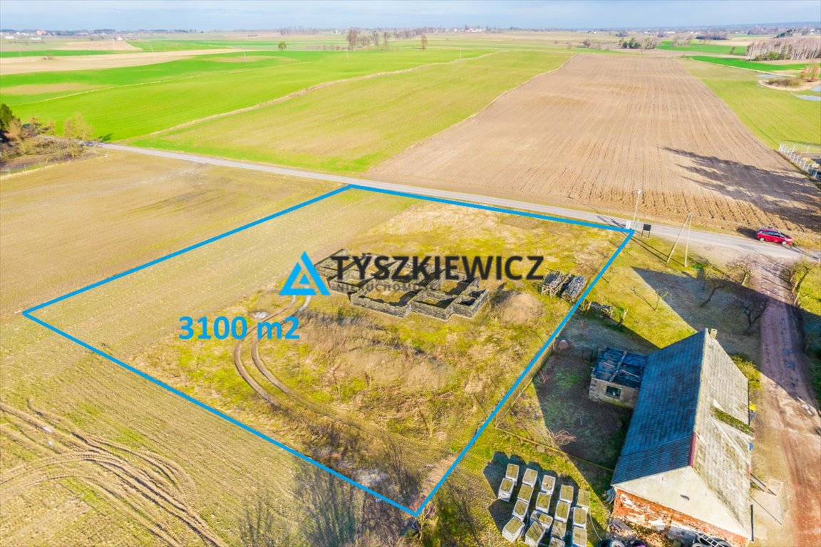 Działka z rozpoczętą budową domu w Objezierzu 3100 m2 Objezierze  3 100m2 Foto 1