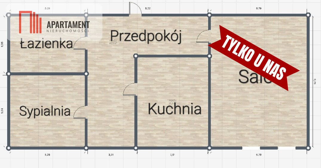 Mieszkanie dwupokojowe na sprzedaż Człuchów  48m2 Foto 11