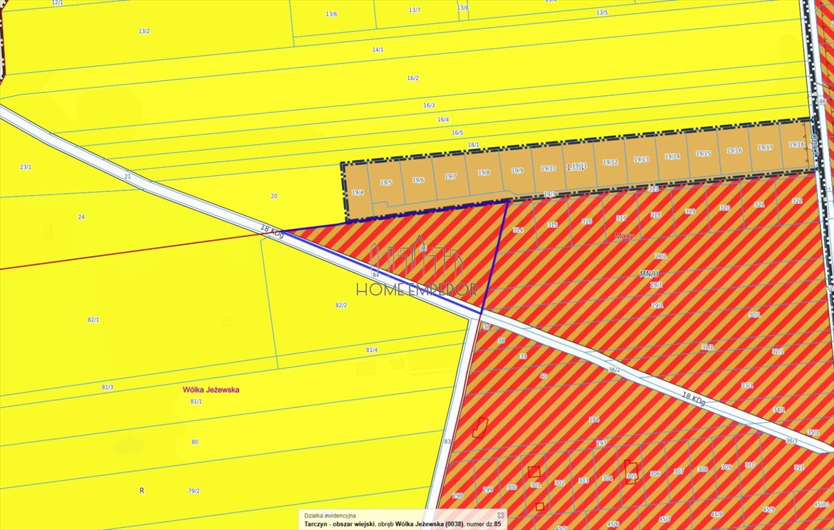 Działka 8 500 m² w Wólce Jeżewskiej (z mediami, planem) Wólka Jeżewska, Skulska  8 500m2 Foto 1
