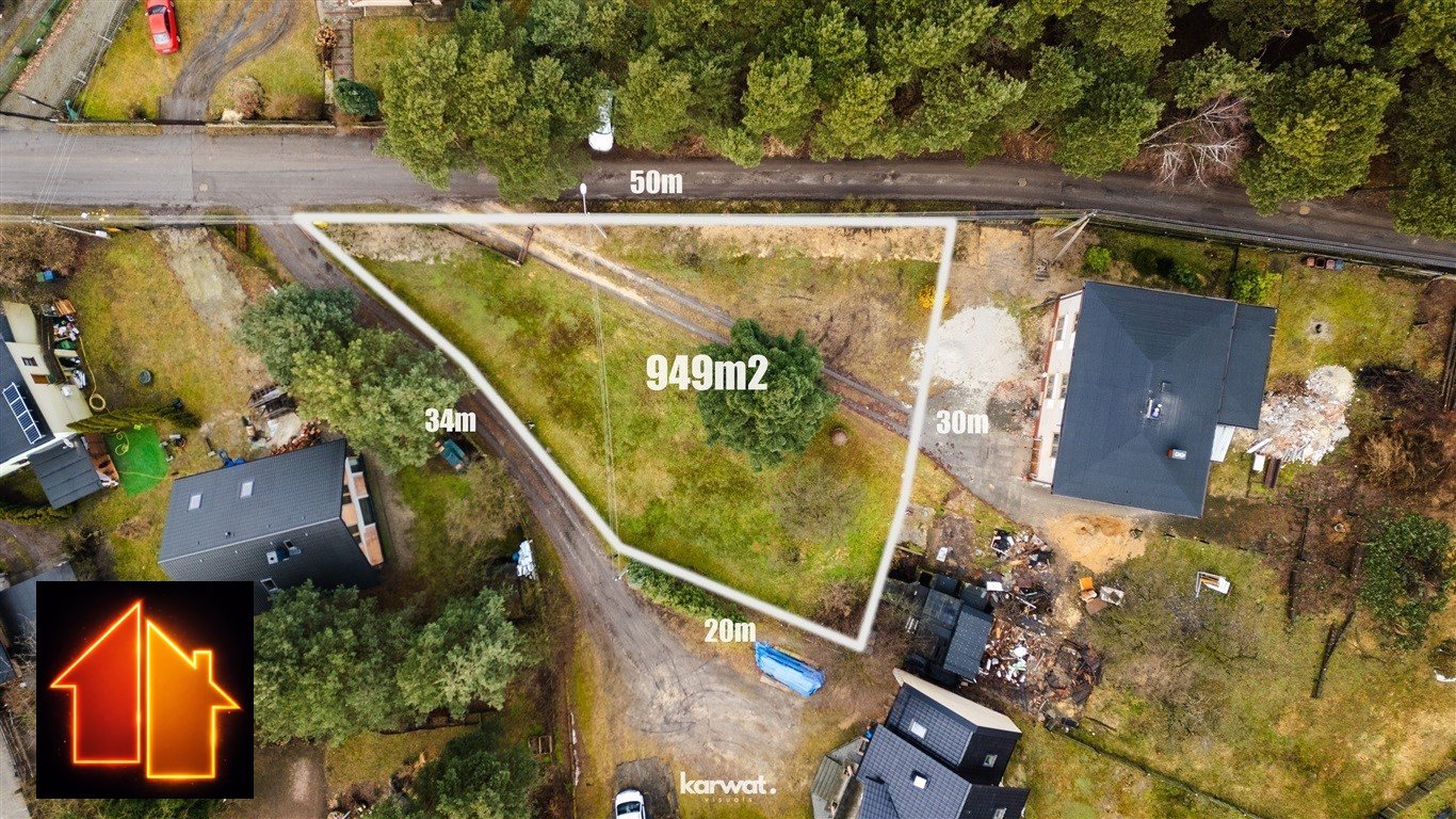 Działka budowlana 949 m² z dostępem do mediów, las i centrum blisko Rybnik, Golejów, Książenicka 72  949m2 Foto 1