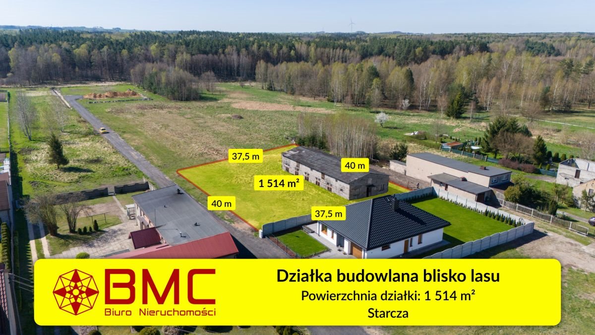 Działka budowlana na sprzedaż Starcza, Szkolna  1 514m2 Foto 1