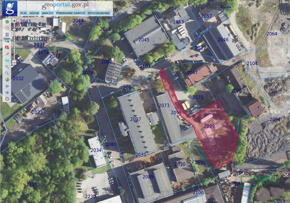Działka przemysłowa 2634 m² z infrastrukturą i kontenerem zapraszam Dąbrowa Górnicza, Kuźniczka Nowa, Perla  2 634m2 Foto 1