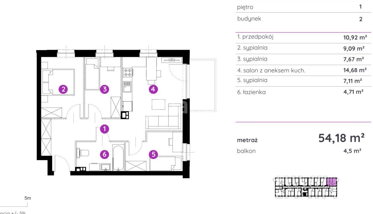 Mieszkanie czteropokojowe  na sprzedaż Gdynia, Chwarzno-Wiczlino, Wiczlińska  54m2 Foto 1