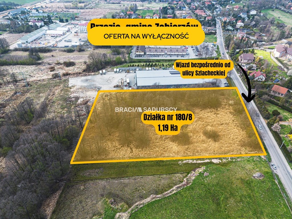 Polecam działkę komercyjną 11 900 m² przy obwodnicy Krakowa Brzezie, Szlachecka  11 900m2 Foto 1